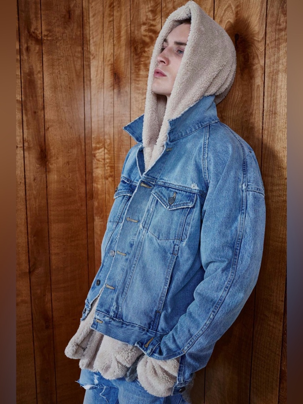 Fear of God 4th Collection Sherpa Hoodie Jacket Tan Size L Jerry Lorenzo - Picture 6 of 6